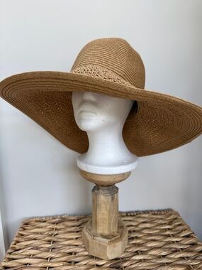 ☀️ J. Crew Textured Summer Wide Brim Straw Hat